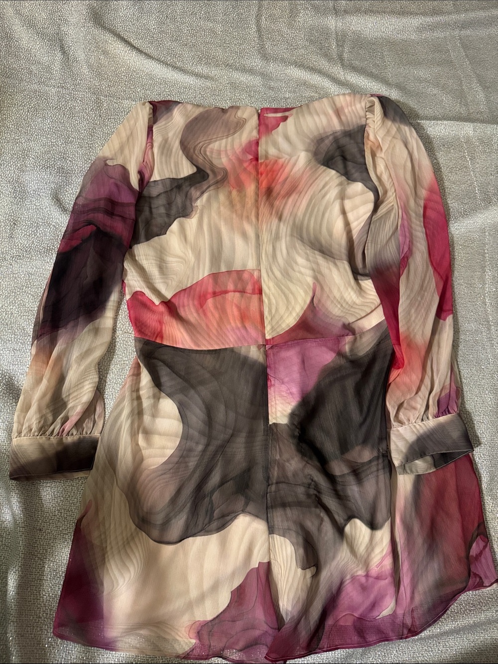 Express Floral Watercolor Wrap-Style Romper - Picture 5 of 5
